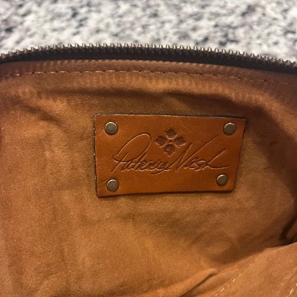 Patricia Nash Leather Wristlet / Zip Pouch – Brown ✨ - Picture 6 of 11